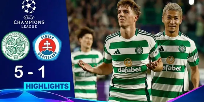 UEFA Champions League - Celtic Bungkam Slovan Bratislava Dengan Skor Telak 5-1